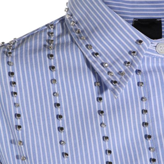 26SS 핑코 셔츠 106225A32RZE5 Blue - PINKO