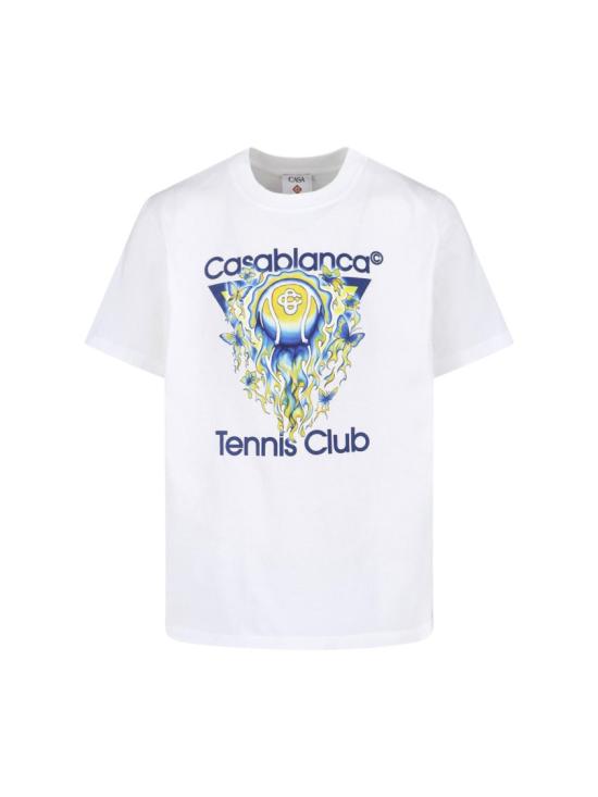 26SS 카사블랑카 반팔 티셔츠 M SP26 JTS 001 01TENNIS CLUB ICON White