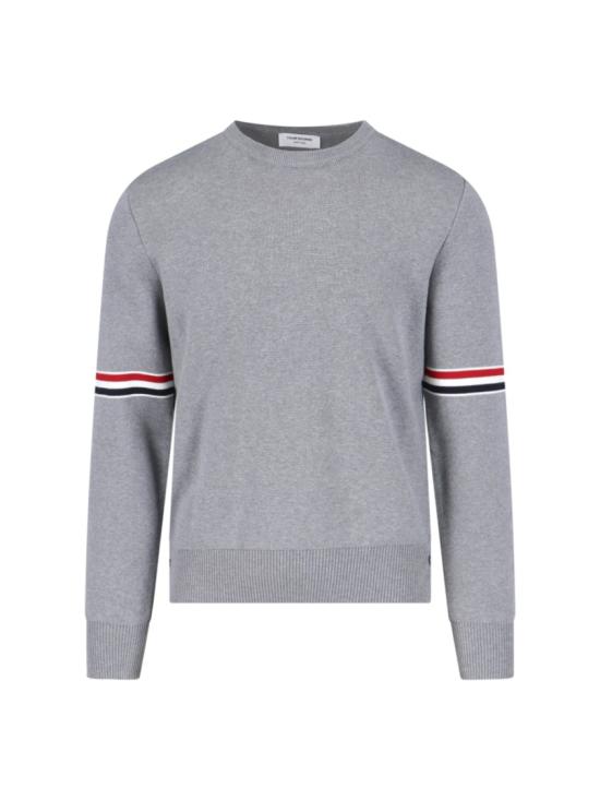 26SS 톰브라운 자카드 RWB 암밴드 니트 MKA326A Y3001055 Grey