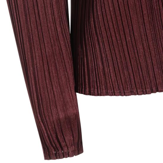 26SS 플리츠플리즈 긴팔 티셔츠 PP66JK11184 Burgundy - PLEATS PLEASE