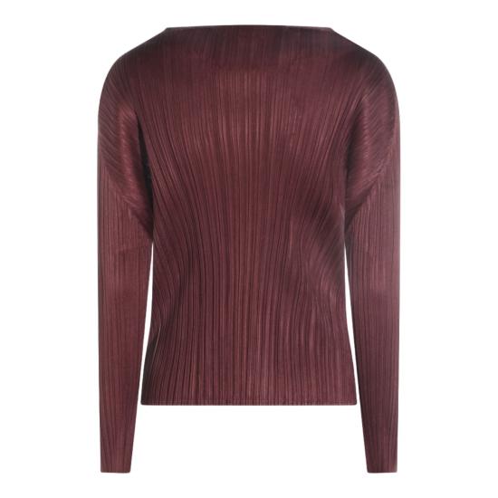 26SS 플리츠플리즈 긴팔 티셔츠 PP66JK11184 Burgundy - PLEATS PLEASE