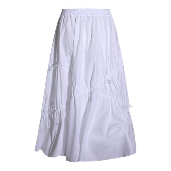26SS 모스키노 미디 스커트 261E010605311001 White - MOSCHINO