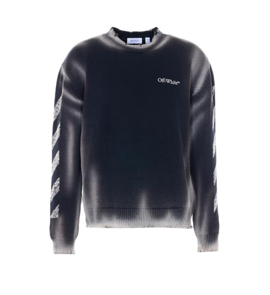 26SS 오프화이트 스웨터 OMHE20US26KNI003 0001 Black