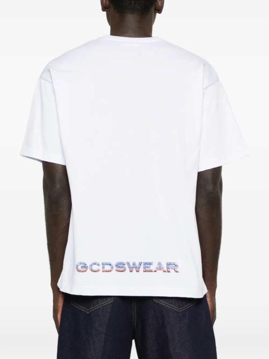 26SS 지씨디에스 반팔 티셔츠 C1MWQC061J079 OPTIC WHITE BLUE 100E - GCDS