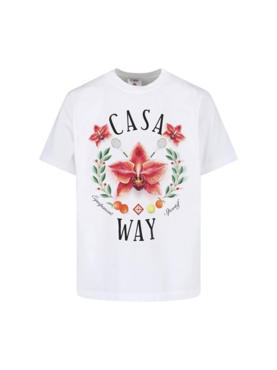 26SS 카사블랑카 반팔 티셔츠 M SP26 JTS 001 15CASA WAY ORCHID White