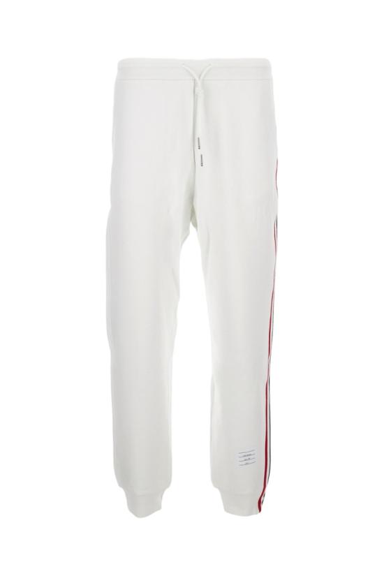  톰브라운 클래식 루프백 스트라이프 스웨트팬츠 MJQ066A03377100 White