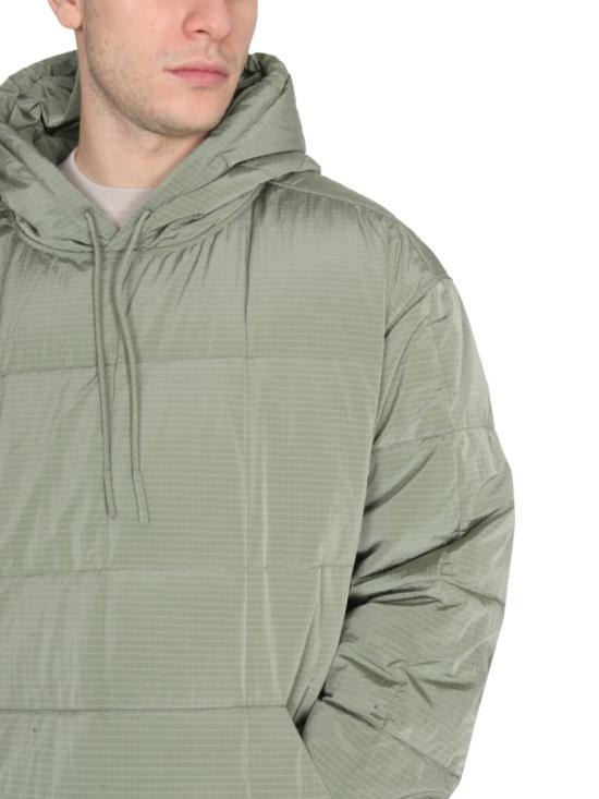  옌키옌키 후드 티셔츠 ANORAKJACKETMAN RIBKHAKI Grey - IENKI IENKI