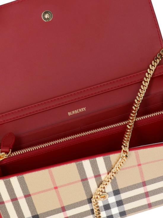 26SS 버버리 체크 체인 스트랩 지갑 8116321B9724 Neutrals - BURBERRY