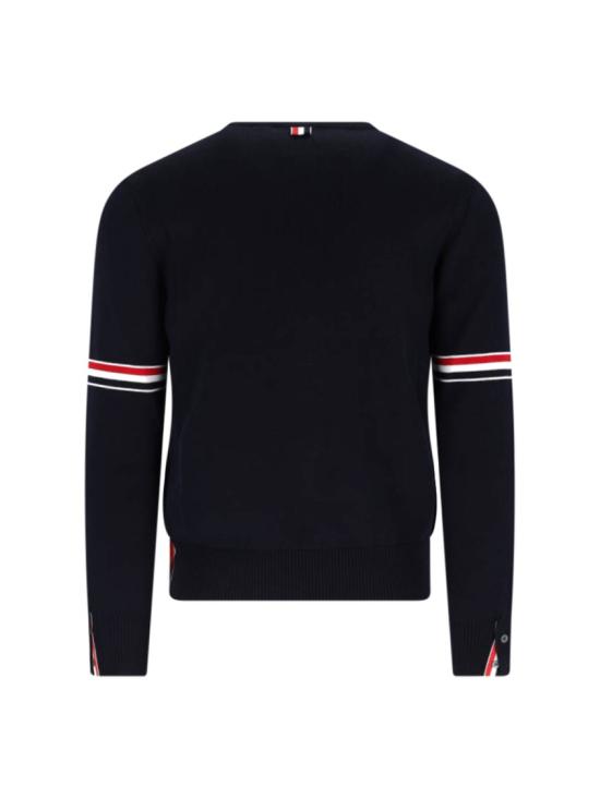 26SS 톰브라운 자카드 RWB 암밴드 니트 MKA326A Y3001415 Blue - THOM BROWNE