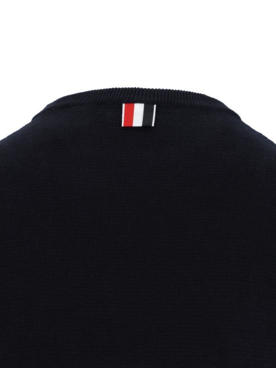 26SS 톰브라운 자카드 RWB 암밴드 니트 MKA326A Y3001415 Blue - THOM BROWNE