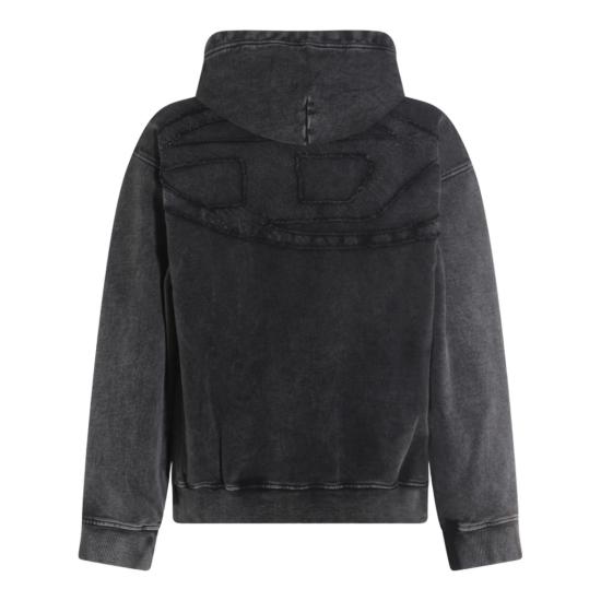 26SS 디젤 후드 티셔츠 A193250KIBZ9XXA Grey - DIESEL