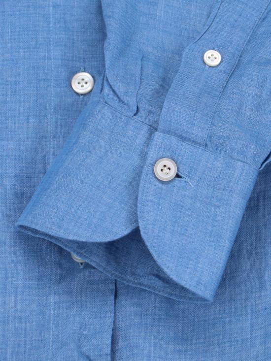 26SS 피나모레 긴팔 셔츠 C0650 GAETA LUIGI08 Blue - FINAMORE