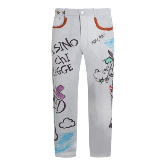 26SS 모스키노 데님 팬츠 261ZZ032302691888 White