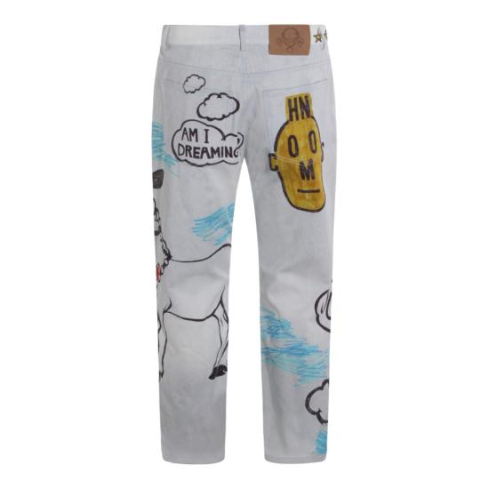 26SS 모스키노 데님 팬츠 261ZZ032302691888 White - MOSCHINO