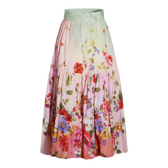 26SS 로베르토 카발리 롱 스커트 WQT3033AR32D0509 Brown - ROBERTO CAVALLI