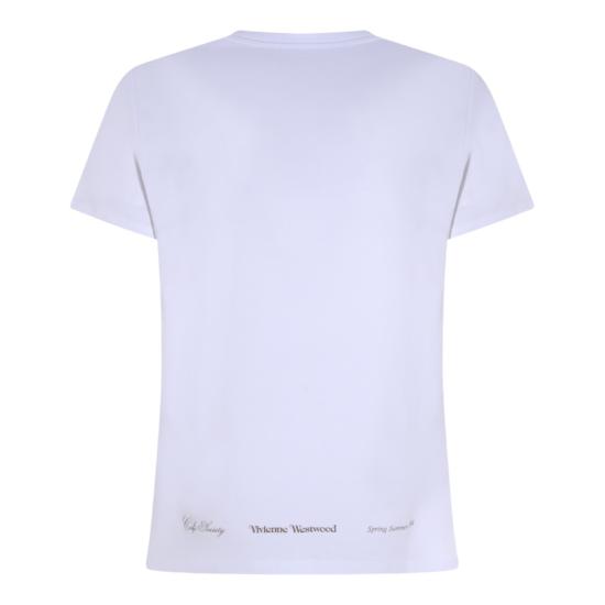 26SS 비비안웨스트우드 반팔 티셔츠 3G01005IJ00B9A401 White - VIVIENNE WESTWOOD