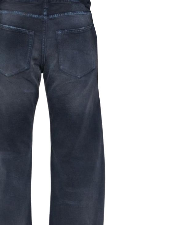 26SS 발렌시아가 커브드 Waist 팬츠 848019 TTW648074 NAVY DIRTY DARK BLUE - BALENCIAGA