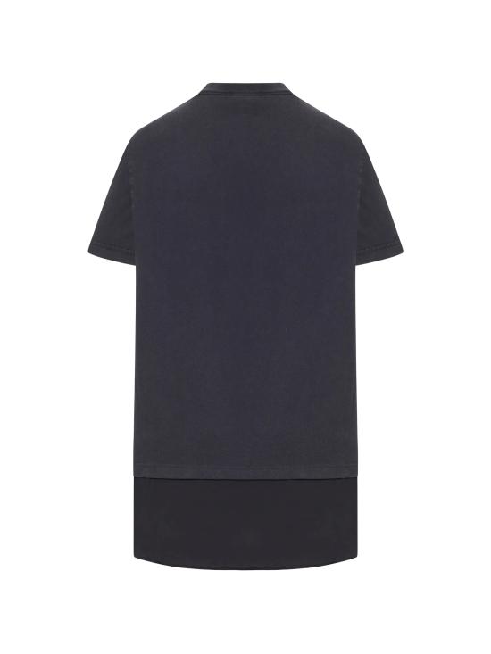 26SS 발렌시아가 미디 원피스 858621 TTVU29374 BLACK WASHED WHITE - BALENCIAGA