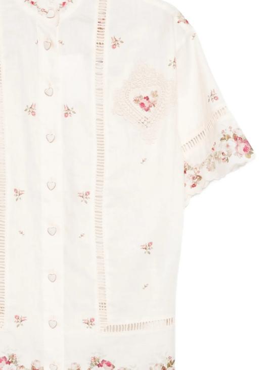 26SS 짐머만 셔츠 5378TRS264 CPKR CREAM PINK ROSE - ZIMMERMANN