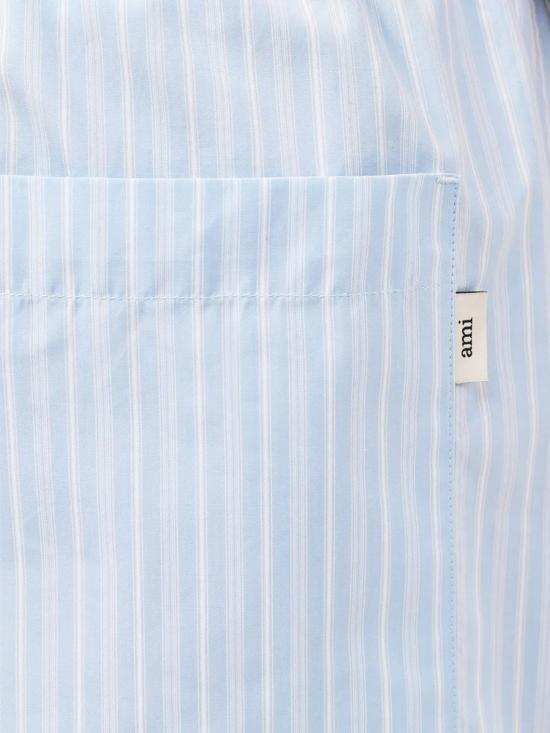 26SS 아미 숏팬츠 USO806 CO02194844 BLEU CACHEMIRE BLANC - AMI