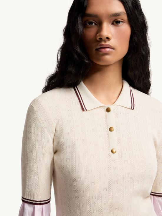 26SS 몽클레어 폴로 티셔츠 L10939A00005M9371 043 White - MONCLER