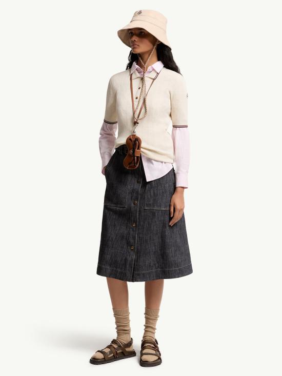 26SS 몽클레어 폴로 티셔츠 L10939A00005M9371 043 White - MONCLER