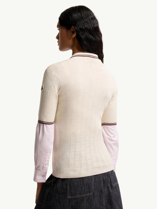 26SS 몽클레어 폴로 티셔츠 L10939A00005M9371 043 White - MONCLER