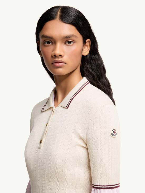 26SS 몽클레어 폴로 티셔츠 L10939A00005M9371 043 White - MONCLER