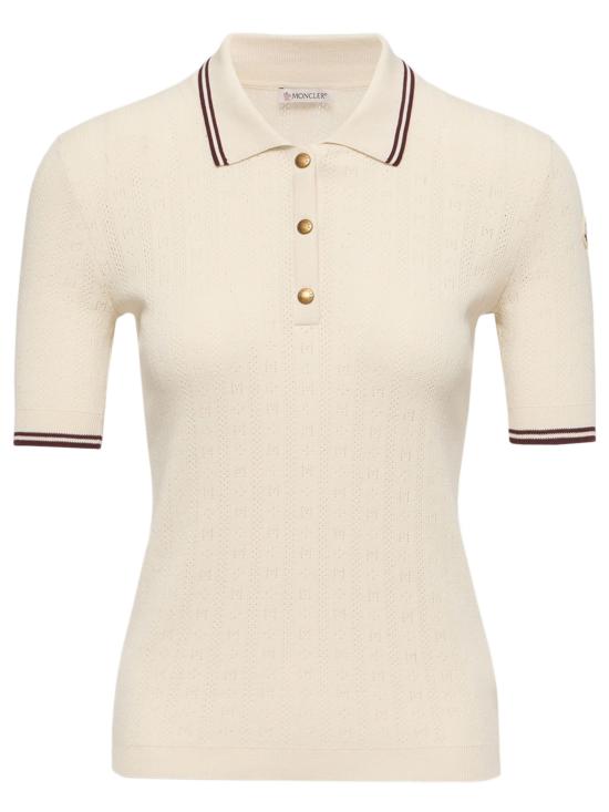 26SS 몽클레어 폴로 티셔츠 L10939A00005M9371 043 White