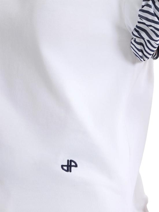 26SS 파투 페일 디테일 슬리브 티셔츠 JE225 9990001W White - PATOU