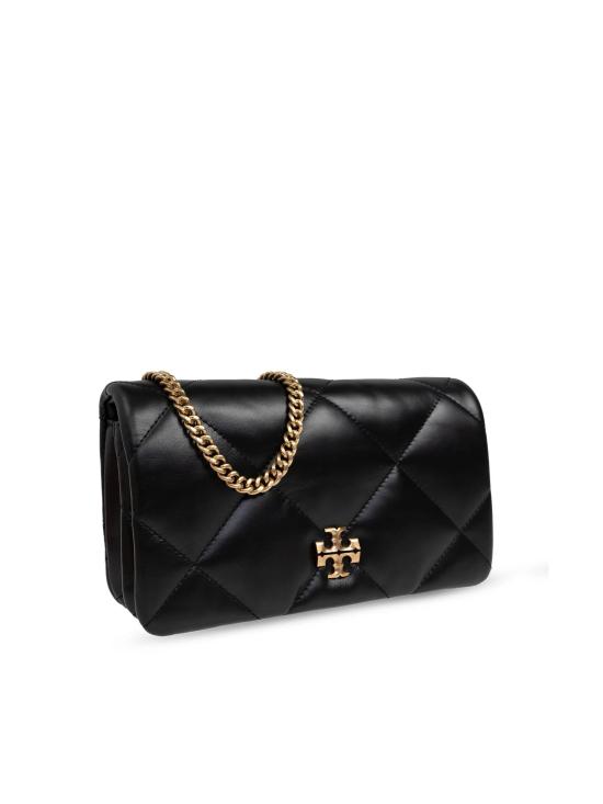 26SS 토리버치 키라 다이아몬드 퀼트 체인 월렛 158624 001 Black - TORY BURCH
