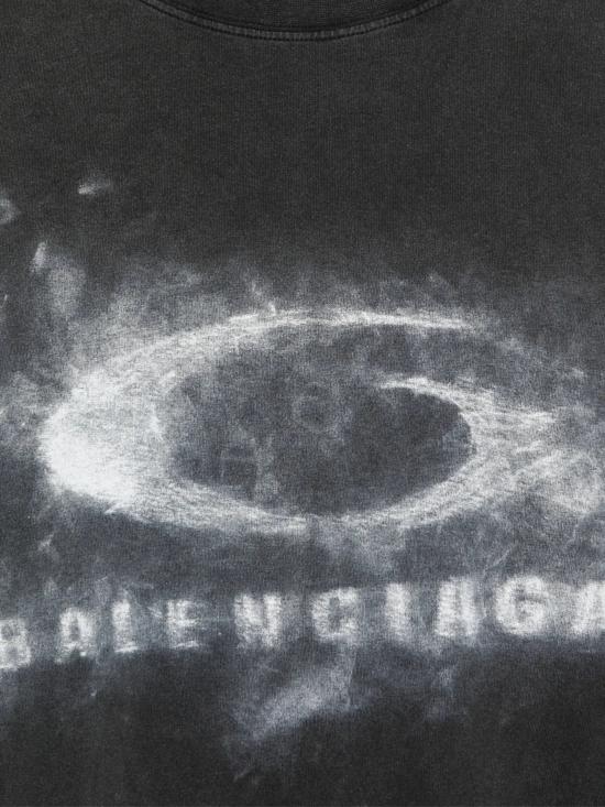 26SS 발렌시아가 반팔 티셔츠 764235 TTVN59034 WASHED BLACK WHITE - BALENCIAGA