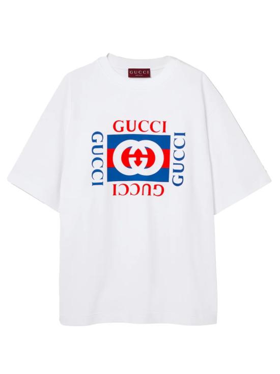 26SS 구찌 코튼 저지 티셔츠 784361XJGKA 9074 Bianco