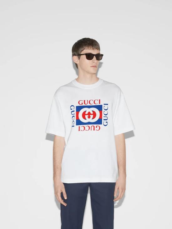 26SS 구찌 코튼 저지 티셔츠 784361XJGKA 9074 Bianco - GUCCI