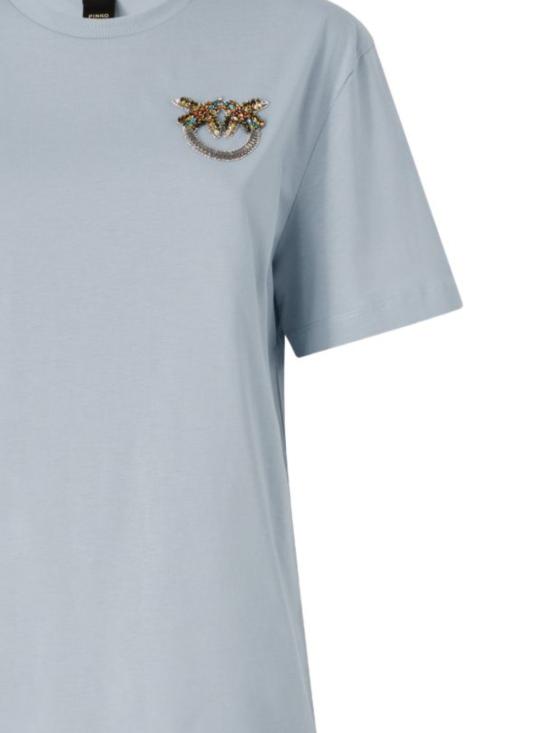 26SS 핑코 반팔 티셔츠 105526 A33FE87 AZZURRO ARONA - PINKO