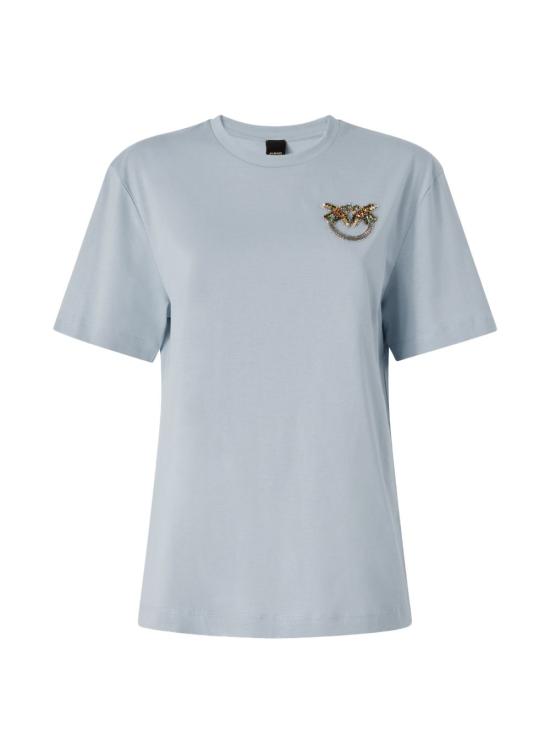 26SS 핑코 반팔 티셔츠 105526 A33FE87 AZZURRO ARONA