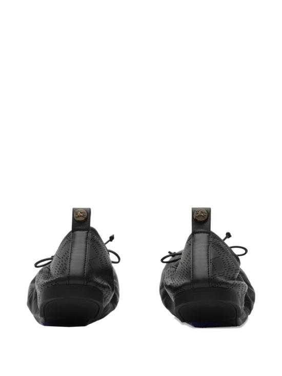 26SS 버버리 체크 레더 폰 발레리나 8121096 X Black - BURBERRY