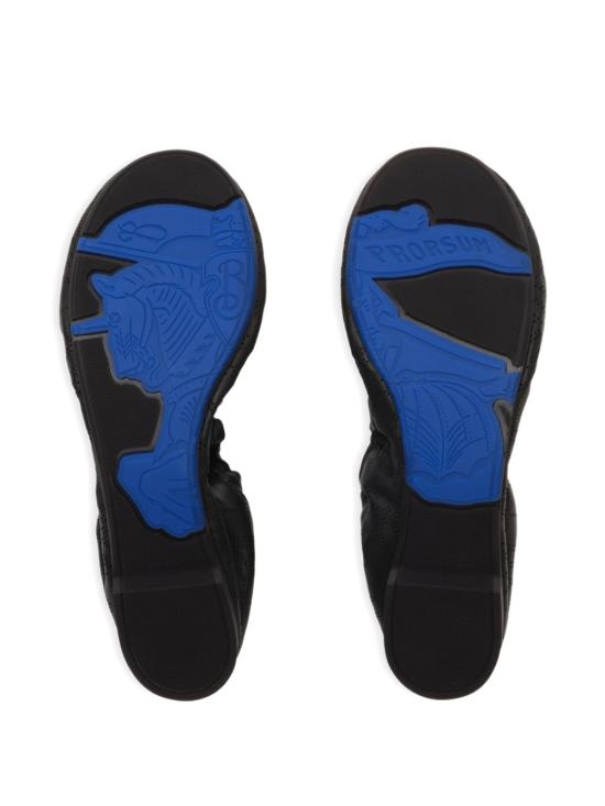 26SS 버버리 체크 레더 폰 발레리나 8121096 X Black - BURBERRY