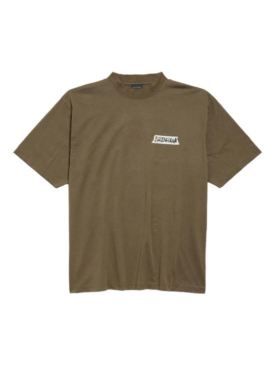 26SS 발렌시아가 반팔 티셔츠 764235 TTVL62840 Khaki