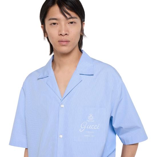 26SS 구찌 반팔 셔츠 794907ZAJWW 4061 Clear Blue - GUCCI