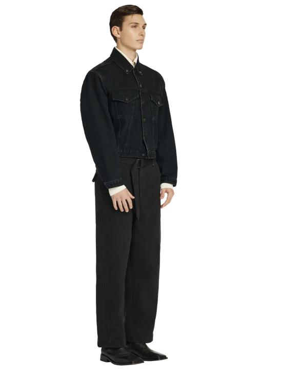 26SS 엔타이어 스튜디오 스트레이트 팬츠 ESSS26PA11012 BLACKCOTTON Black - ENTIRE STUDIOS