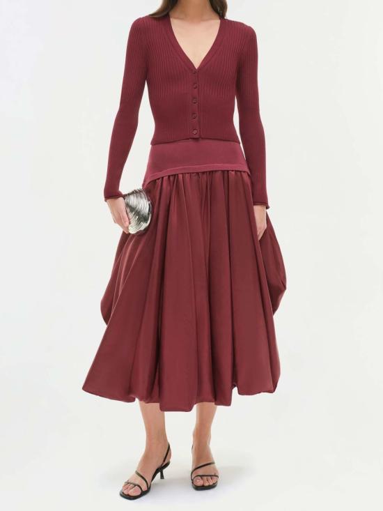 25FW 조나단 심카이 미디 스커트 5253032B Red - JONATHAN SIMKHAI