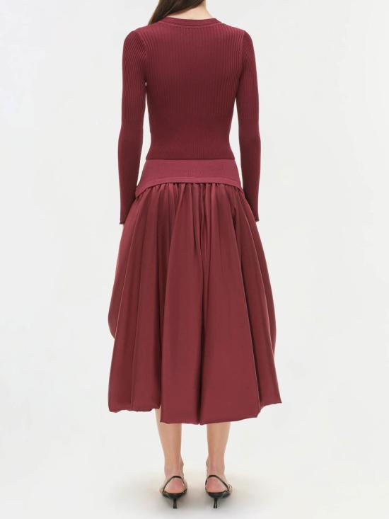 25FW 조나단 심카이 미디 스커트 5253032B Red - JONATHAN SIMKHAI