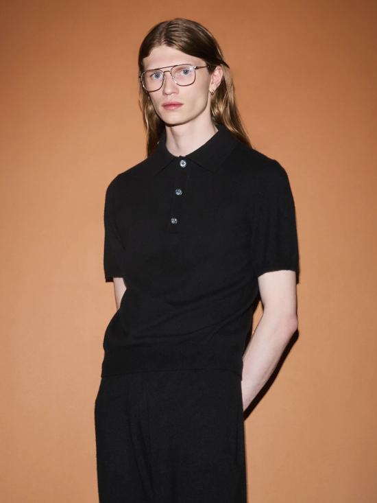 26SS 엔타이어 스튜디오 폴로 티셔츠 ESSS26PO01241 BLACK Black - ENTIRE STUDIOS