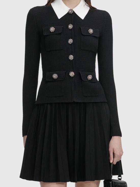 26SS 셀프 포트레이트 롱 원피스 RS26109SB Black - SELF PORTRAIT