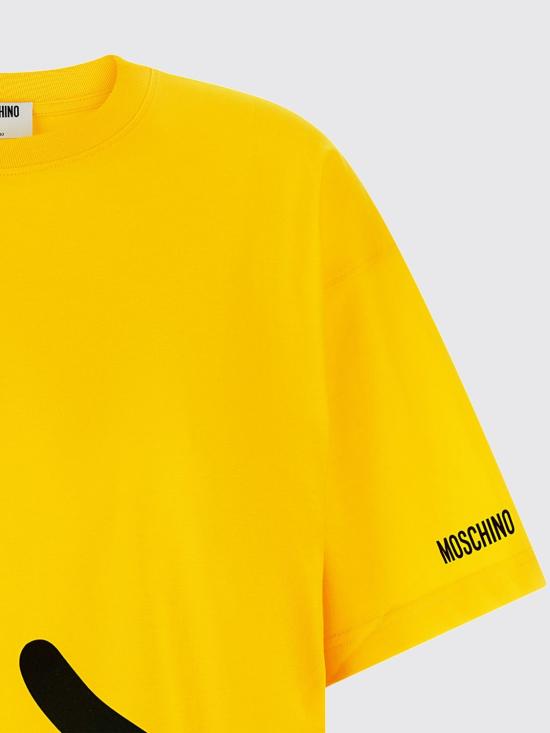 26SS 모스키노 반팔 티셔츠 07170541 1027 Yellow - MOSCHINO