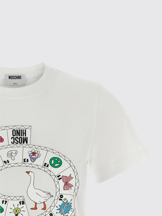 26SS 모스키노 반팔 티셔츠 07210541 1001 White - MOSCHINO