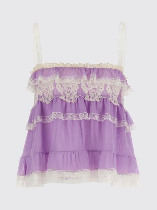 26SS 알베르타 페레티 민소매 티셔츠 08021617 1240 Violet - ALBERTA FERRETTI