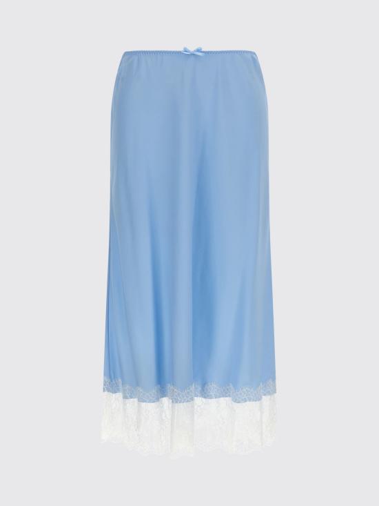 26SS 모스키노 롱 스커트 01250545 0304 Blue - MOSCHINO