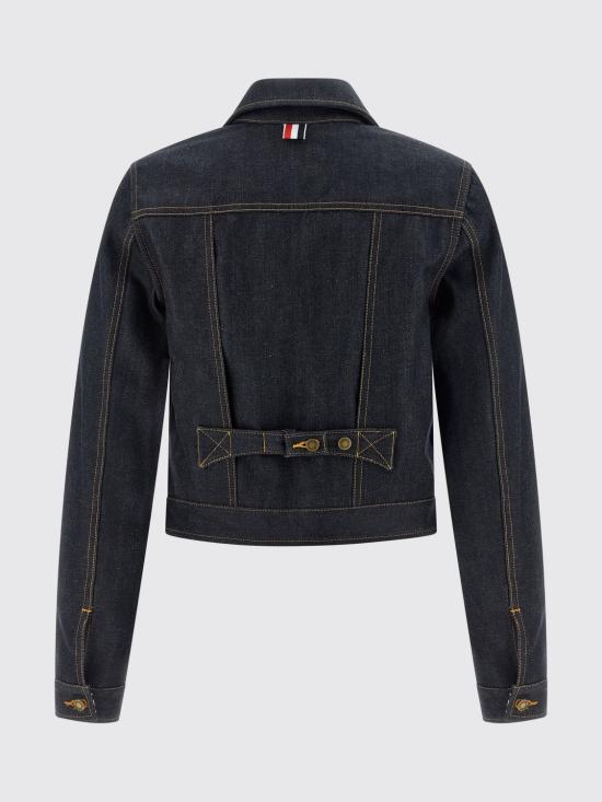 26SS 톰브라운 셀비지 데님 슈렁큰 재킷 FBC948UF1101 415 Blue - THOM BROWNE